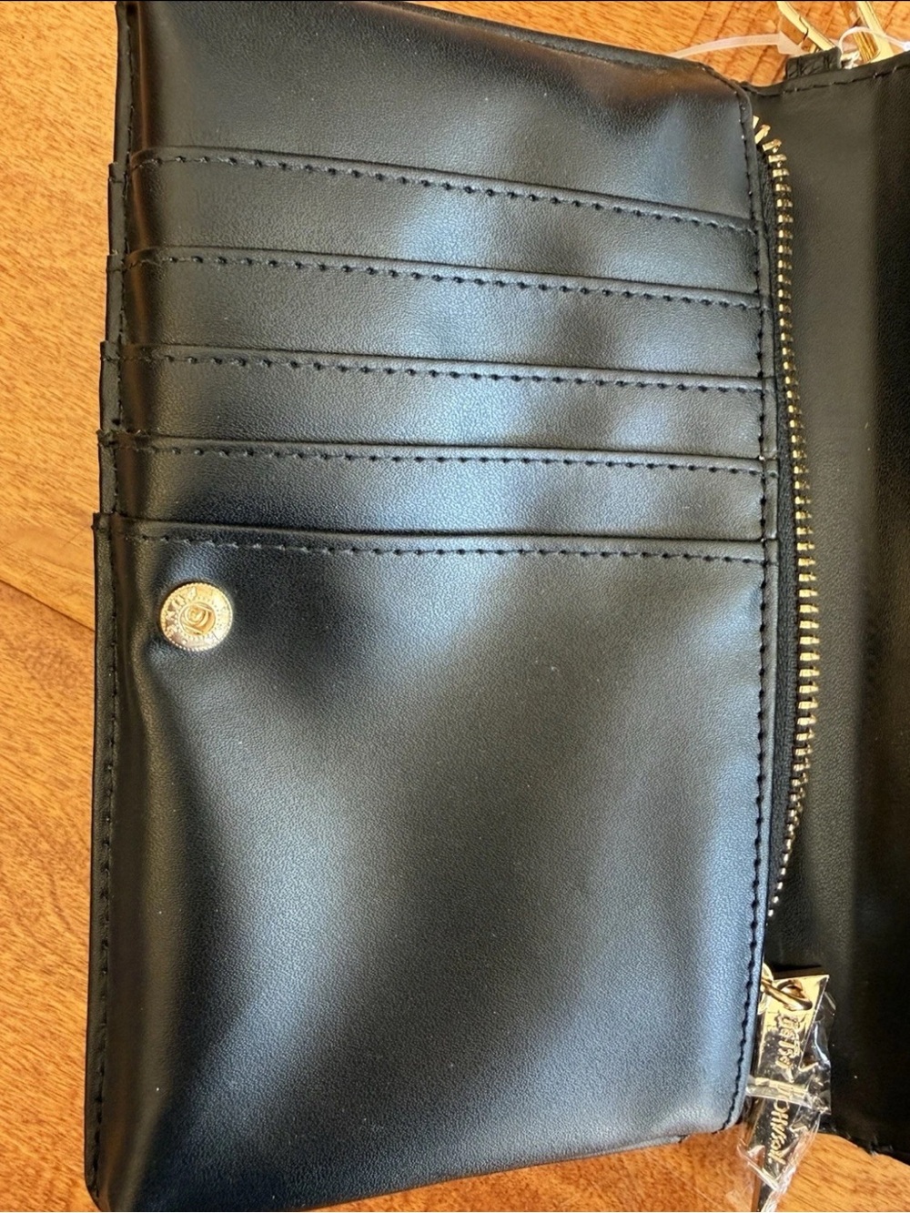 Rare Betsey Johnson Book of love Spells Wristlet Large Wallet Black Gothic NWT - Picture 9 of 16